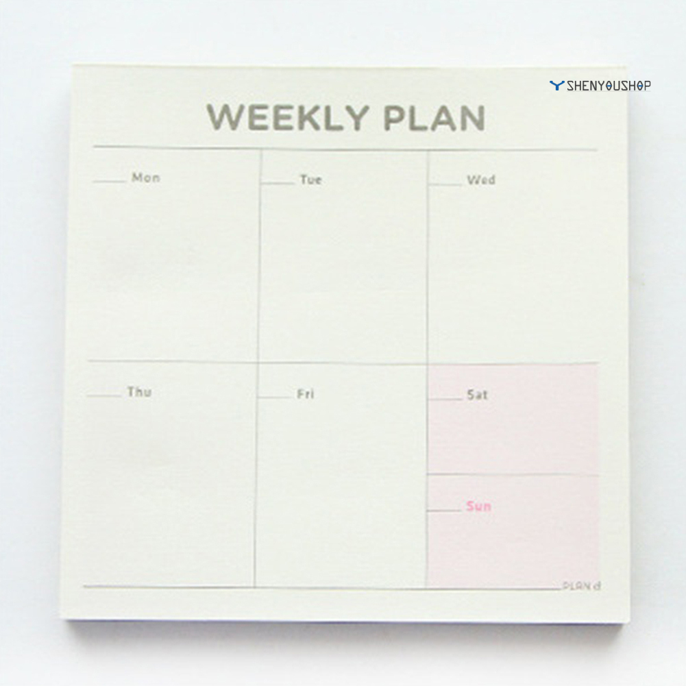 <Stationery> Weekly Monthly Check List Work Plan Square Paper Notebook Diary Agenda Daybook