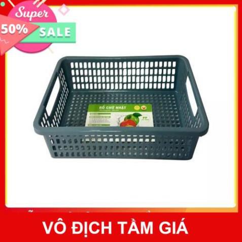 Khay nhựa chữ nhật, rổ nhựa hoa  3456 kích thước 33,5x22,5x7,8