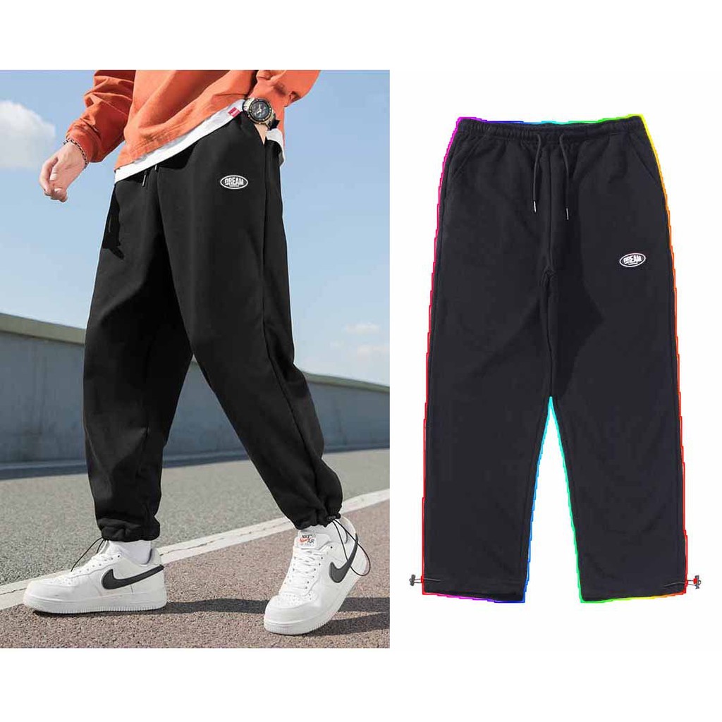 [ FREESHIP ] QUẦN nỉ dây rút DREM nam nữ unisex siêu hot màu đen kiểu jogger mặc 2 kiểu