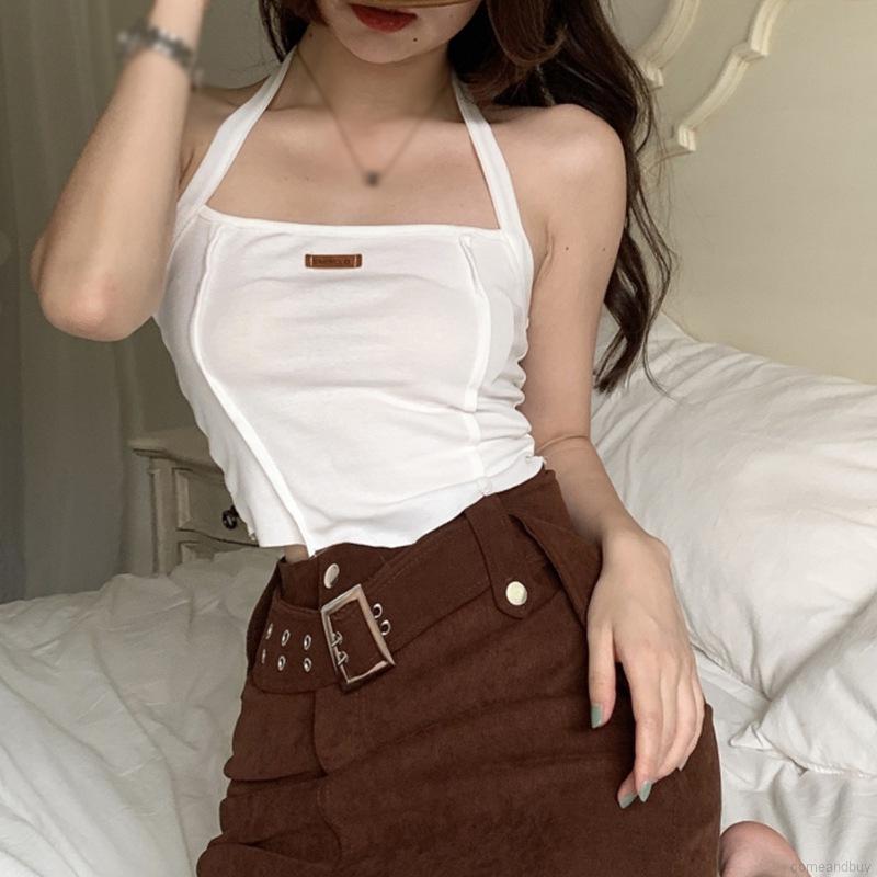 Áo Hai Dây Dệt Kim Dáng Ngắn Thời Trang Mùa Hè Quyến Rũ Cho Nữ | BigBuy360 - bigbuy360.vn