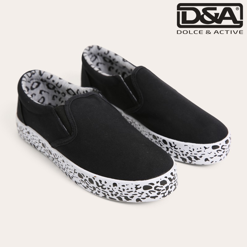 Giầy slipon nữ D&A L1603 Đen