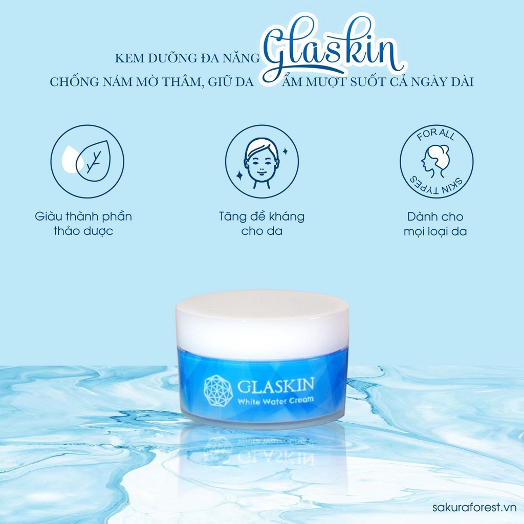 Combo Làm Sạch, Chống Lão Hóa: Xà phòng Cocolarme Mild Soap  và Kem Dưỡng Da Glaskin