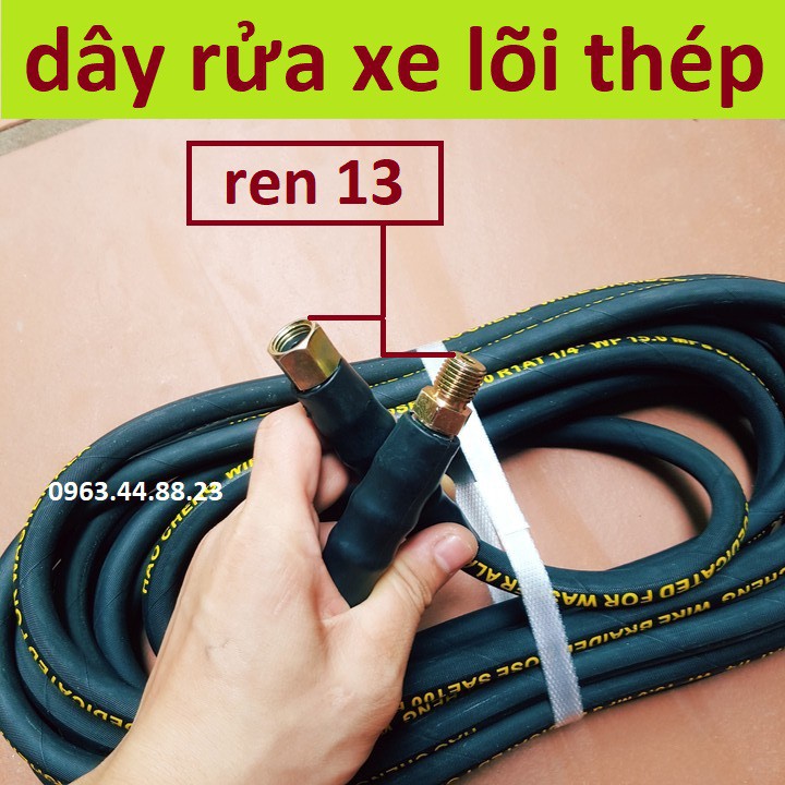 [Giảm -50%] Dây Rửa Xe Lõi Thép 20 Mét, 15 Mét, 10 Mét, ren 13 ,14mm