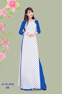 Vải áo dài chấm bi