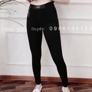 Quần legging pha cạp chun sang chảnh