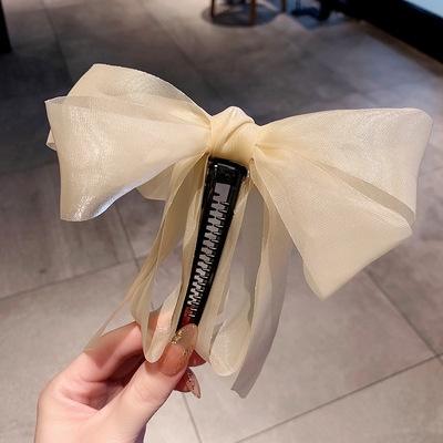 Kẹp Tóc Thắt Nơ Lưng Bằng Lụa Cao Cấp Phong Cách Hàn Quốc Cho Nữ