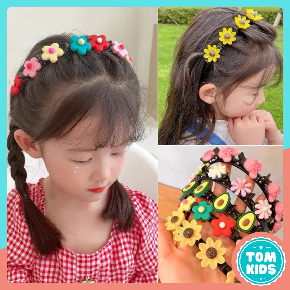 Kẹp tóc, bờm tóc cho bé hình hoa siêu dễ thương phong cách hàn quốc mã PK-008
