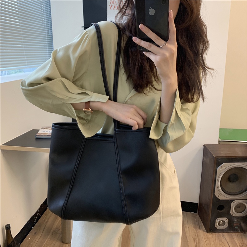 Túi xách IELGY cỡ lớn thiết kế đơn giản dễ phối đồ thời trang Hàn Quốc cho nữ