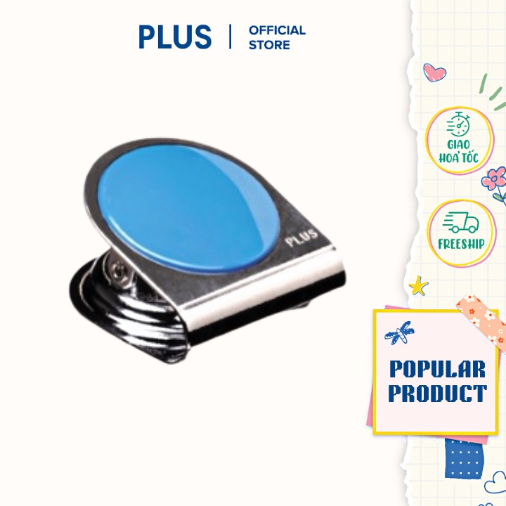 Kẹp PLUS giữ giấy tờ có nam châm kích thước lớn nhiều màu sắc - Size lớn
