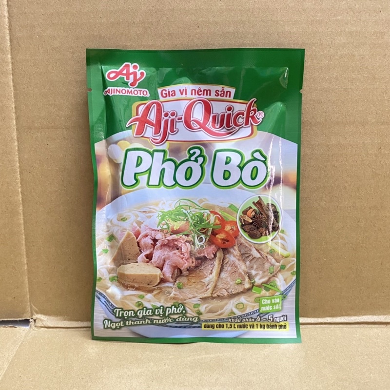 [57 g ][Phở Bò] Túi Gia Vị Nêm Sẵn Aji Quick