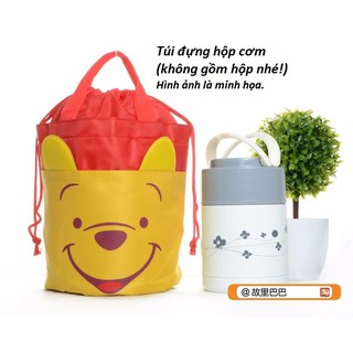Túi đựng hộp cơm chống sốc hoạt hình cực cute