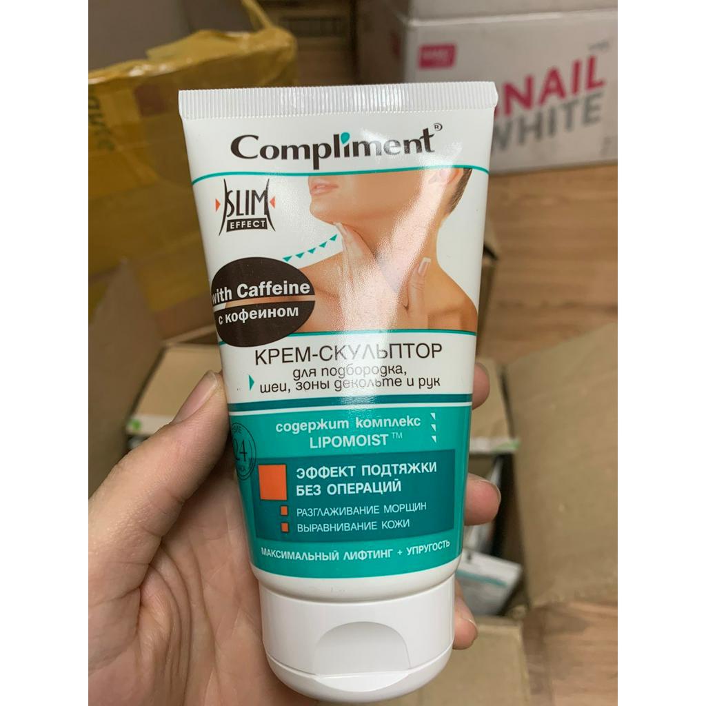 [Chính Hãng] Kem Giảm Nọng Cằm Và Dưỡng Da Vùng Cổ, Ngực Kpem Compliment Với Cafein Hàng Nga 150ML - Wincy Mart