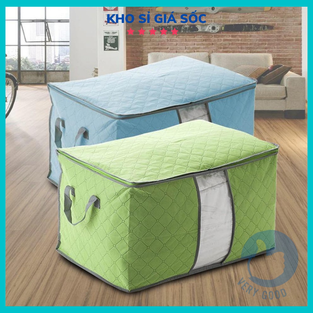 Túi đựng quần áo chăn màn bằng vải không dệt cỡ lớn 60x40x36cm tiện dụng nhỏ gọn dề dàng gấp nhỏ dieuphan