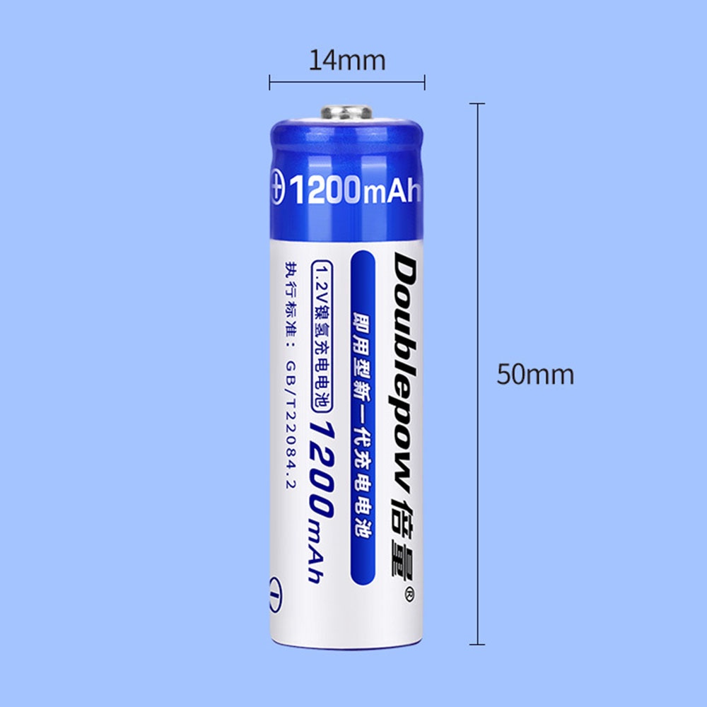 Pin tiểu AA sạc lại Doublepow dung lượng 1200mAh - Pin chuyên dành cho đồ chơi, đồng hồ báo thức, đồ gia dụng