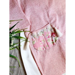 áo dài linen túi hồng