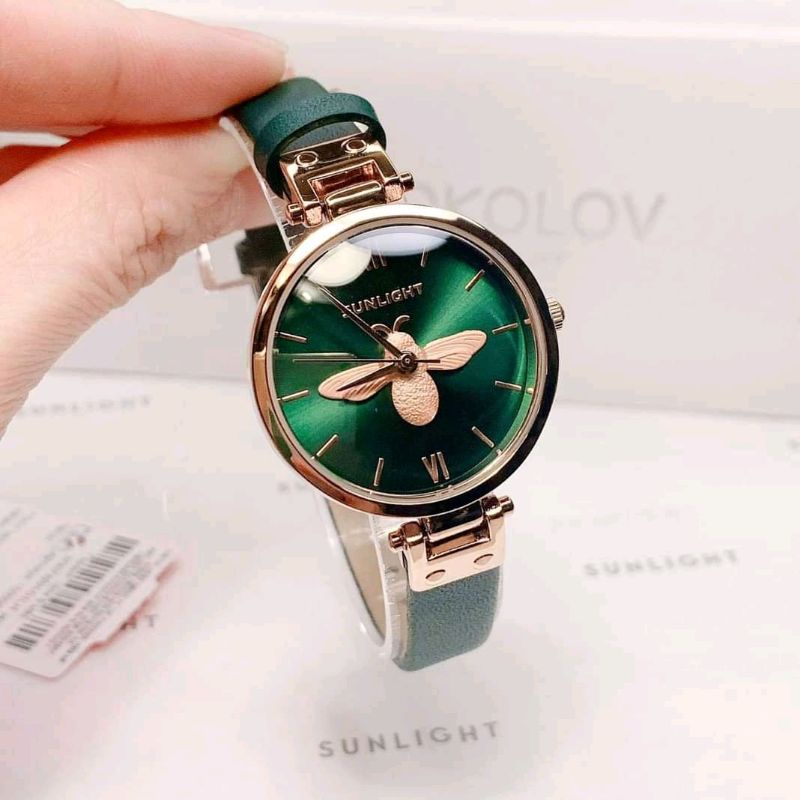 Đồng hồ nữ_chính hãng Sunlight Nga_dây da cao cấp