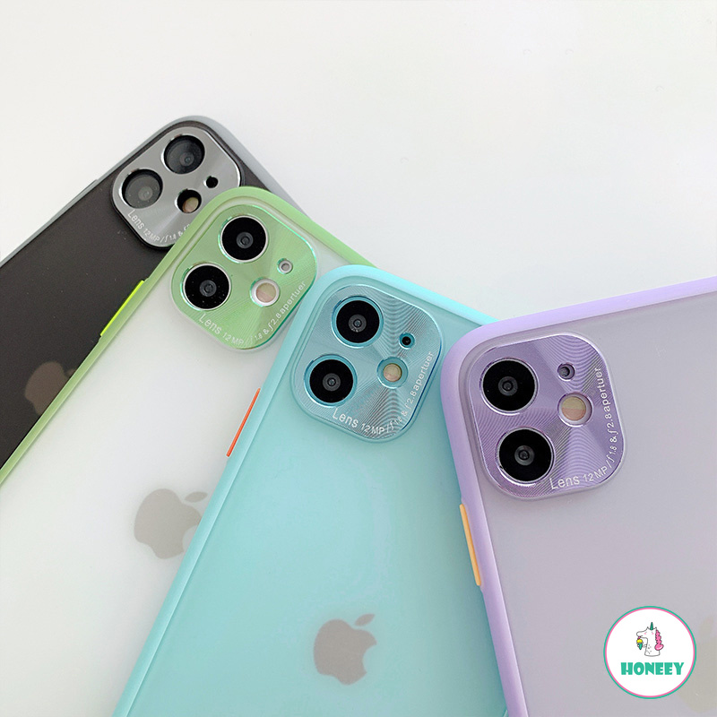 Candy Color Metal Camera Protection Transparent Soft TPU Case for IPhone 11 Pro Max X Xs Max XR 8 7 Plus SE 2020 | BigBuy360 - bigbuy360.vn