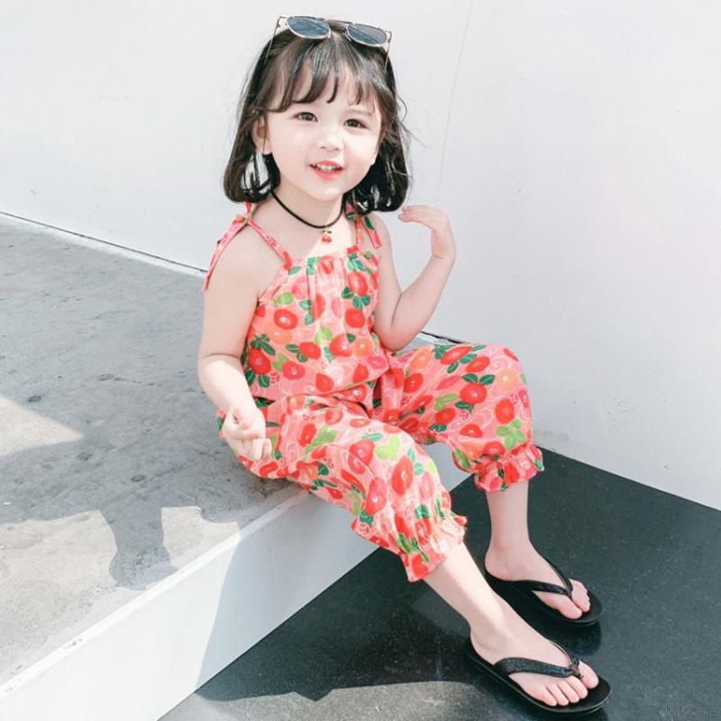 Bộ Áo Hai Dây In Hoa + Quần Trong Cho Bé