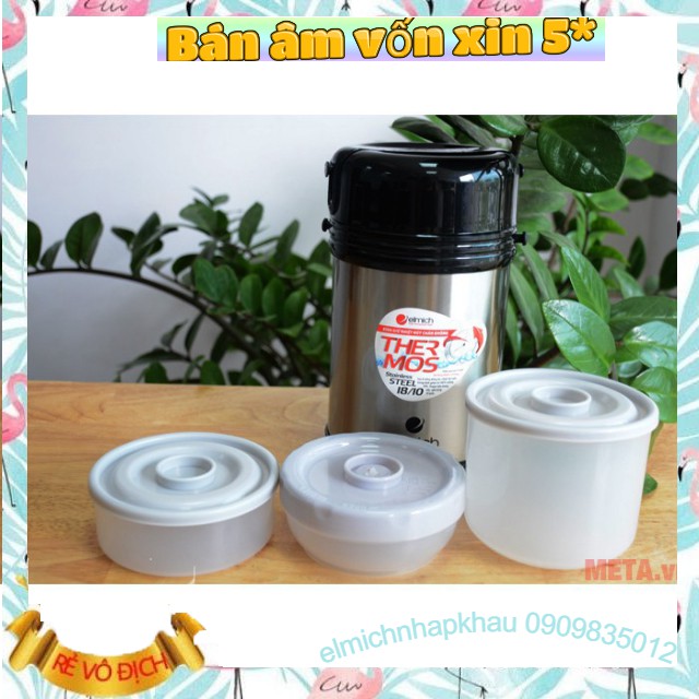 Bình đựng thức ăn giữ nhiệt ba ngăn 1800ml EL3144