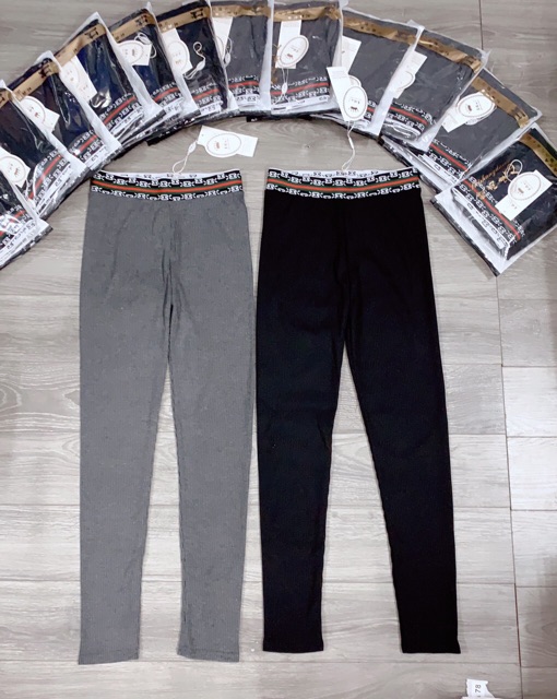 Quần legging gân quảng châu viền đỏ 02