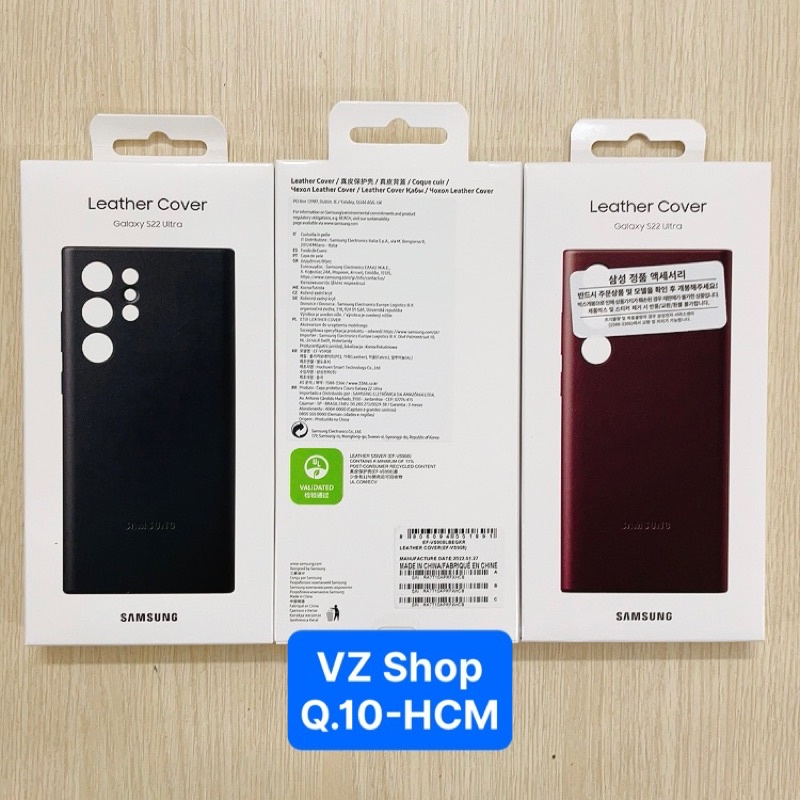 Chính hãng nguyên seal-Ốp lưng da Leather Cover cho Samsung Galaxy S22 Ultra