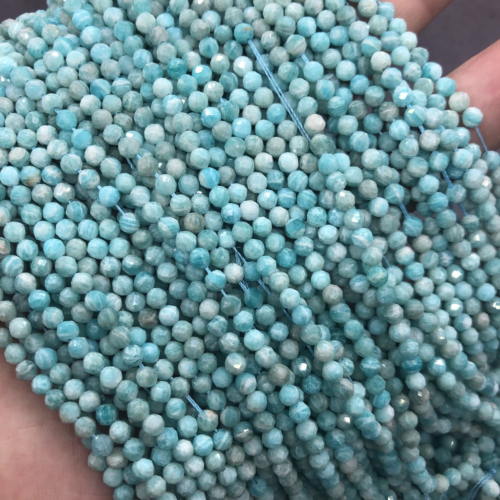 Chuỗi hạt Amazonite 2/3/4mm tự nhiên lấp lánh DIY