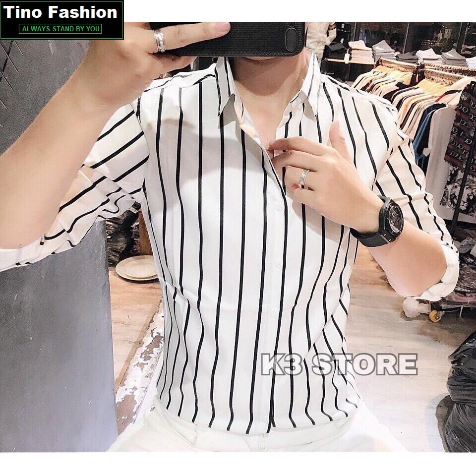 Áo Sơ Mi Nam Cao Cấp HÀN QUỐC Phong Cách Tino Fashion - Dài tay