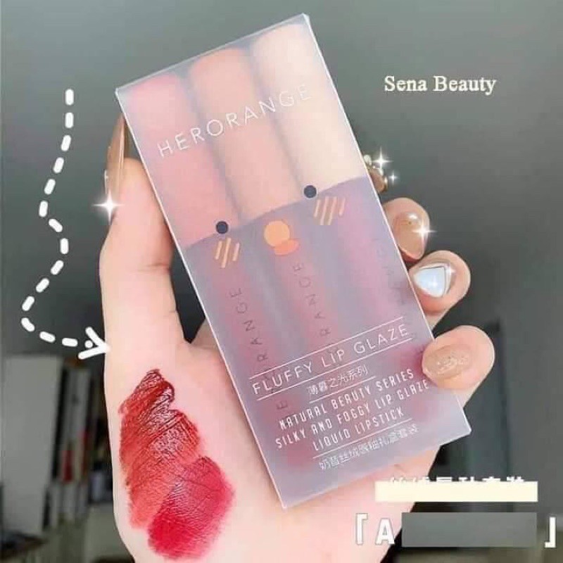 Sét 3 cây Son Kem Lì Herorange Fluffy Lip Glaze | BigBuy360 - bigbuy360.vn