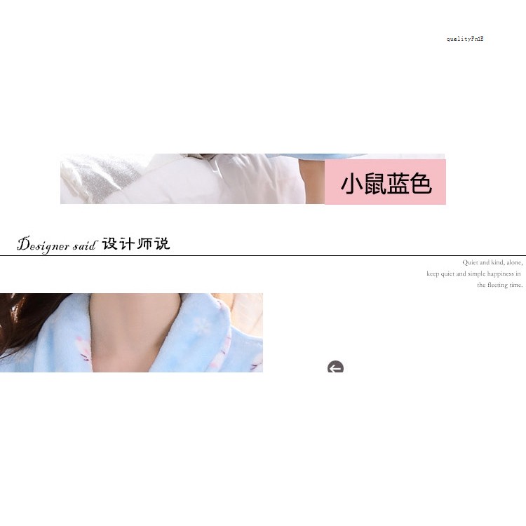 Áo choàng tắm tay dài vải lông cừu kiểu thể thao thời trang thu đông cho nữ | BigBuy360 - bigbuy360.vn