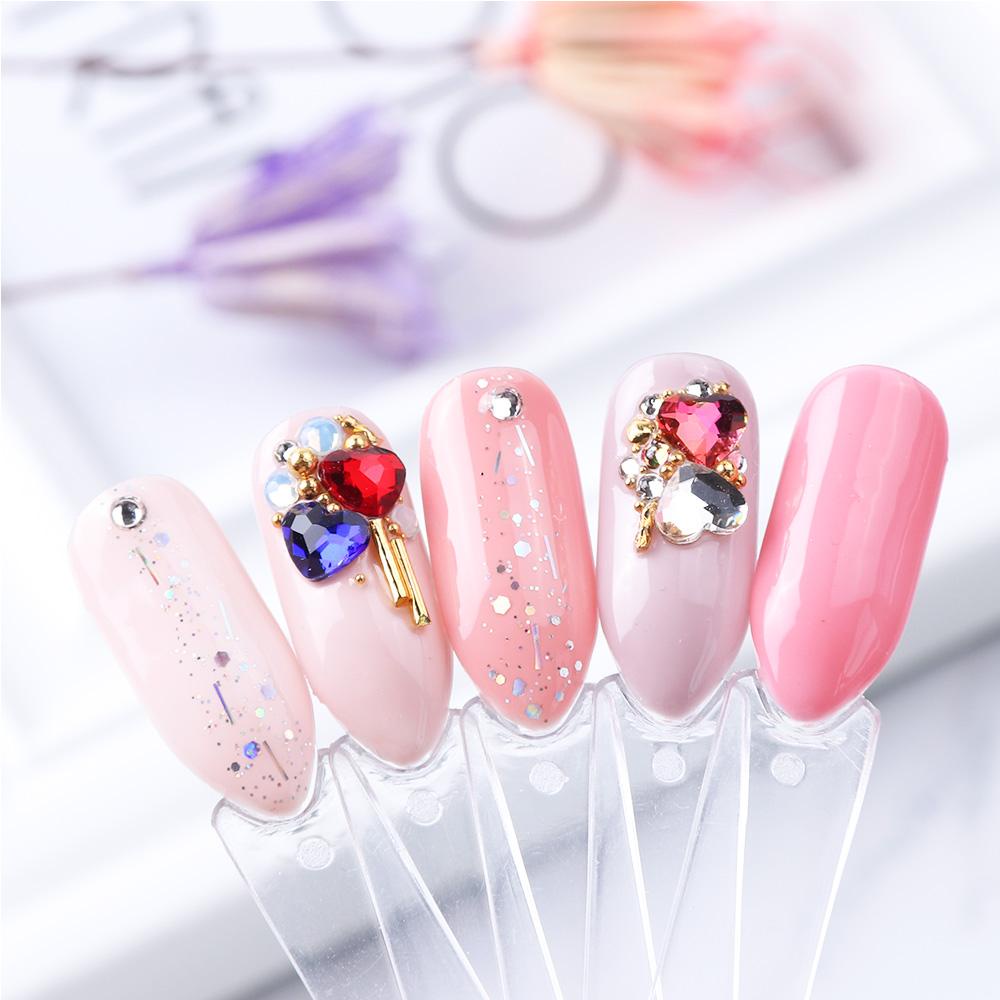 JARRED Đá 3D Lấp Lánh Trái Tim Trang Trí Móng Tay Nghệ Thuật
