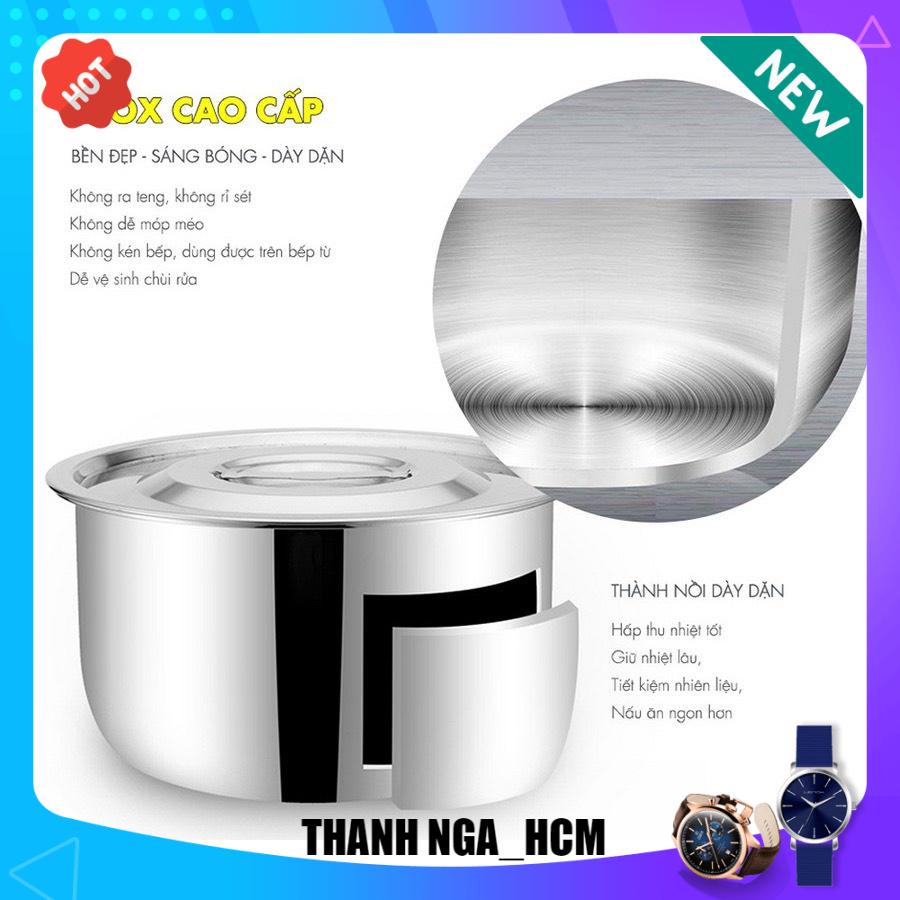 Bộ 5 Nồi Inox Cao Cấp 304 Không Gỉ Dùng Được Cho Tất Cả Mọi Loại Bếp