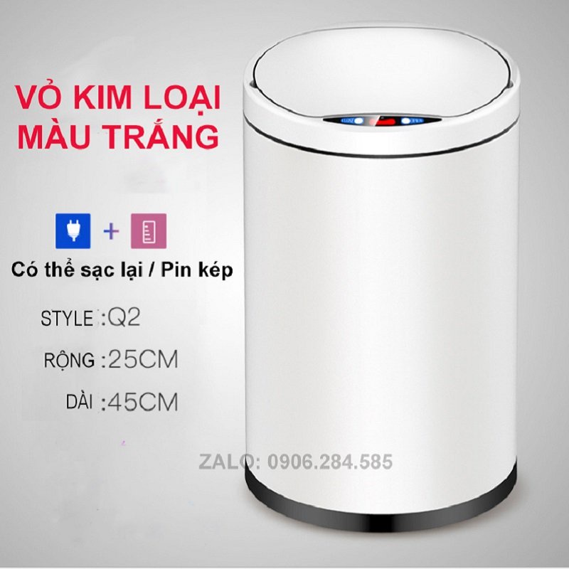 Thùng rác thông minh cảm biến tự động 12l cao cấp