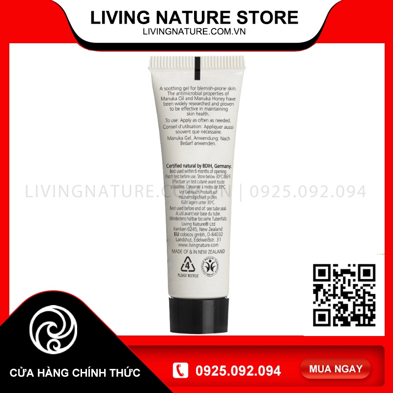 [Mẫu mới] Gel cho da mụn Living Nature Manuka Honey Gel 10ml | BigBuy360 - bigbuy360.vn