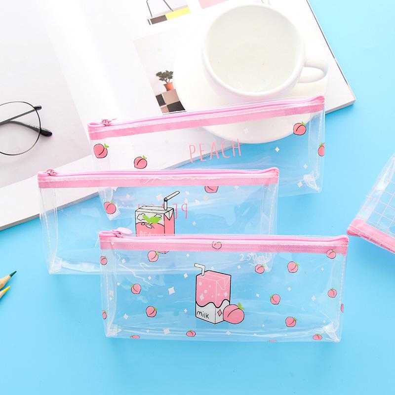 Túi đựng bút chì kiểu Hàn Quốc trong suốt tiện dụng