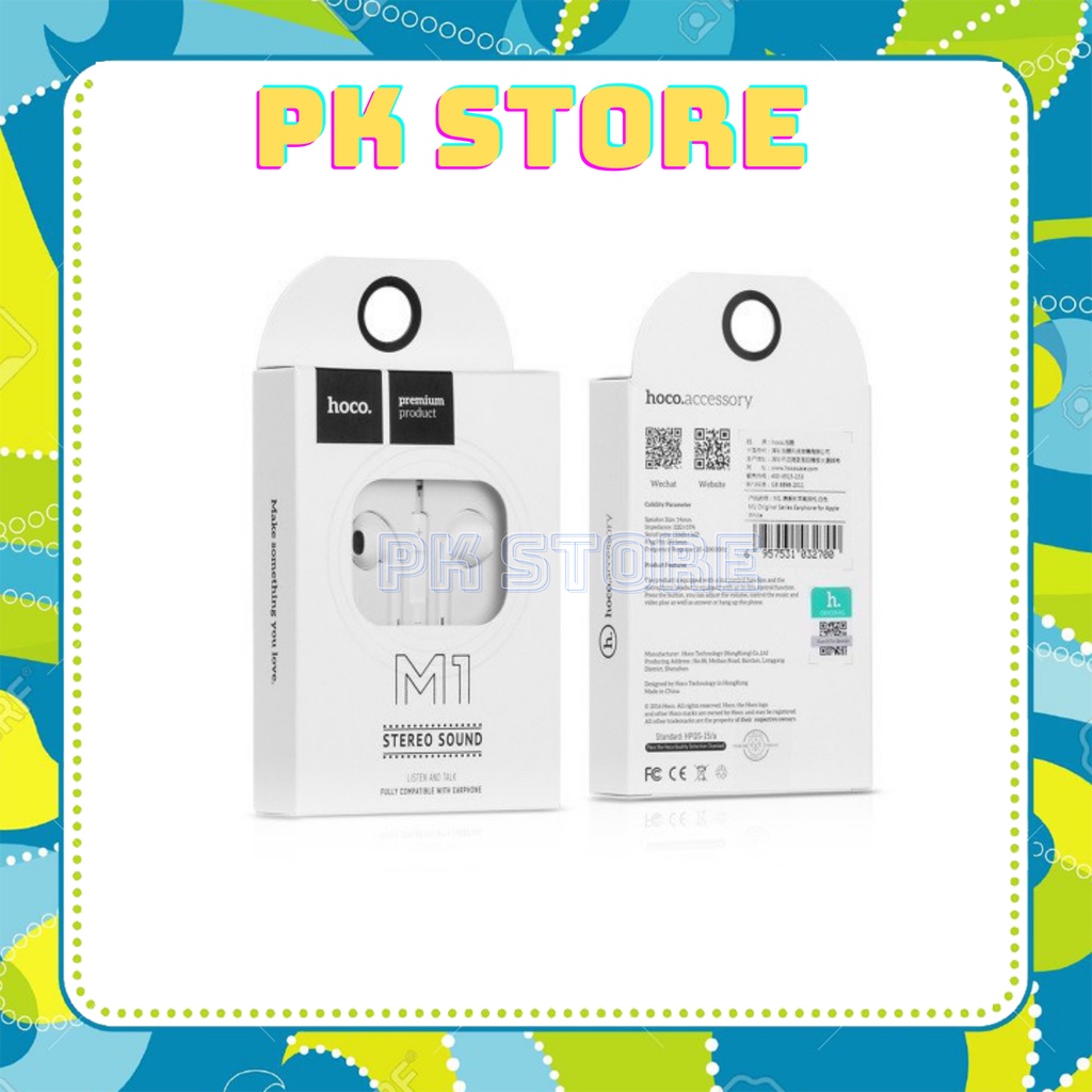 Tai nghe nhét tai Hoco M1 có Microphone trên dây jack 3.5mm cho ĐT táo,tablet táo