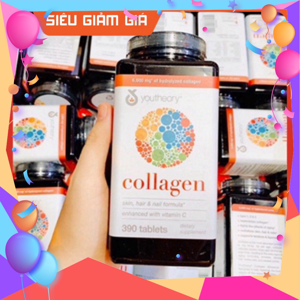 GIẢM GIÁ 50% - ( new 2020) Viên uống colagen youtheory 1,2&3 của Mỹ 380 viên ( chính hãng ) GIẢM GIÁ 50%