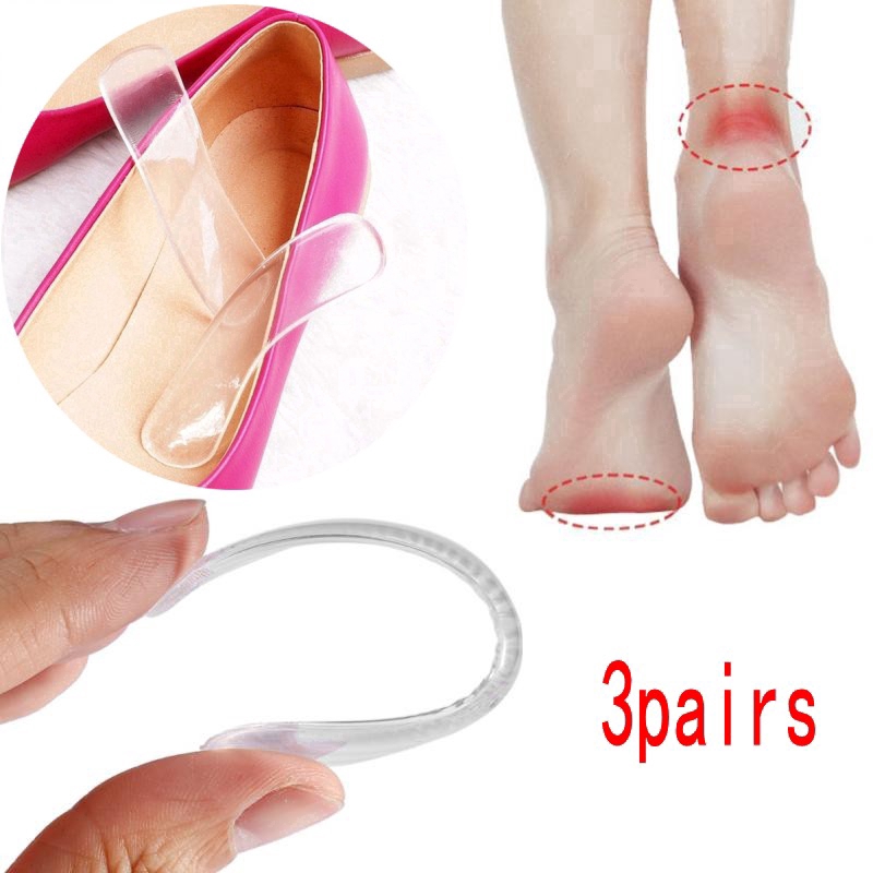 Bộ 3 cặp silicon dán đệm gót và mũi giày cao gót dành cho các quý cô