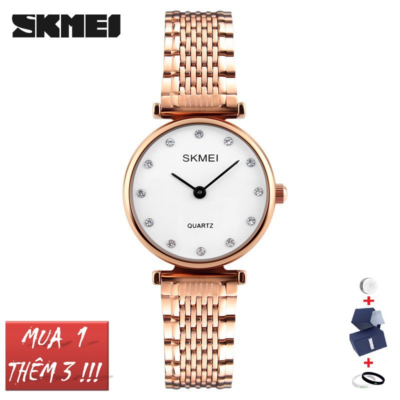 Đồng hồ nữ Skmei 1223 dây thép cao cấp Bán lẻ giá sỉ