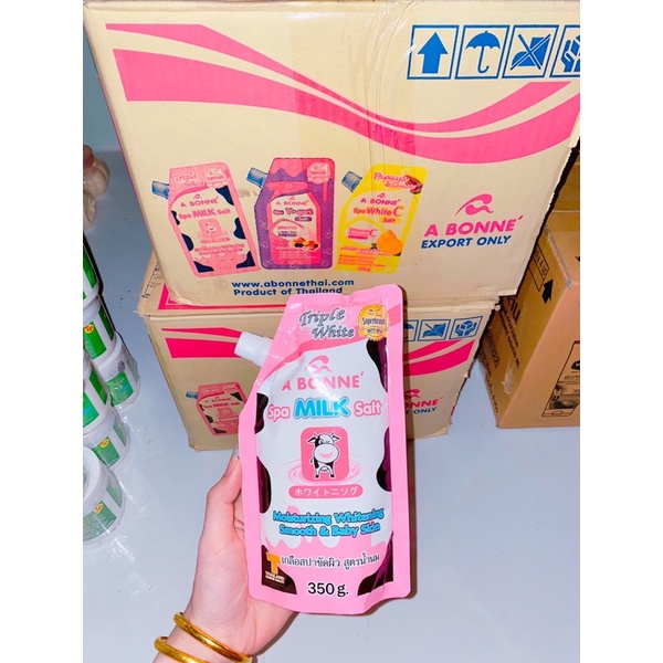 muối tắm sữa bò tẩy da chết A bonne spa milk salt thái lan 350g có vòi | BigBuy360 - bigbuy360.vn