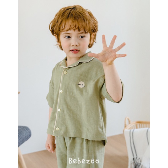 Bộ đồ bé trai/bé gái Bebezoo cộc tay cao cấp _ Pijama Basic