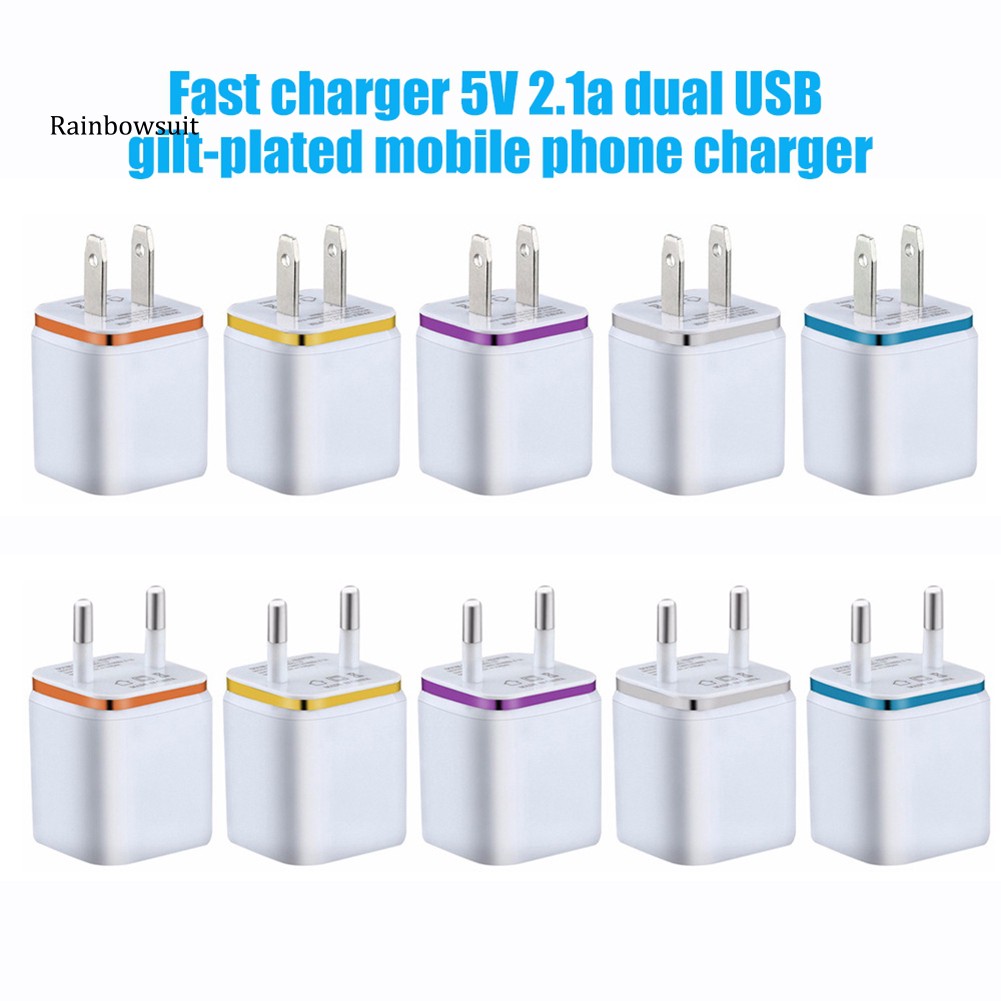 Phích Cắm Sạc Điện Thoại Hai Cổng USB Gắn Tường Nhỏ Gọn