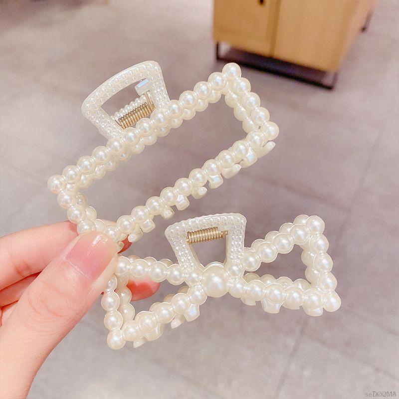 Kẹp Tóc Đính Ngọc Trai Phong Cách Retro Cho Bé Gái
