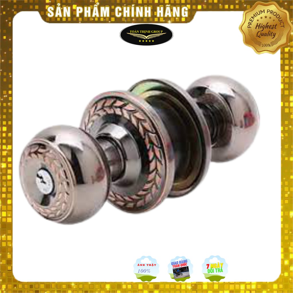 Khóa Tay Nắm Tròn, Khóa Quả Đấm Việt Tiệp Chính Hãng Mã 04204, Màu Nâu, Cò Ngắn - Cò Dài. Siêu Bền Đẹp