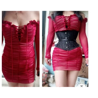Xả lỗ - gen nịt bụng định hình giảm mỡ giảm eo latex dây buộc siết eo siêu đẹp corset
