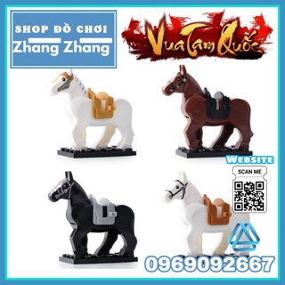 Đồ chơi Xếp hình Ngựa chiến Tam Quốc Xích Thố - Đích Lô - Dạ chiếu ngọc Sư Tử - Ô vân đạp tuyết Minifigures Xinh X0169