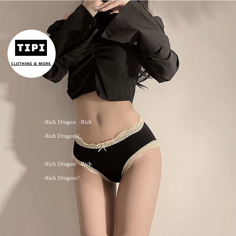Lố 10 quần lót cotton pha ren mã 165 chất đẹp
