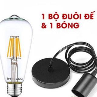 Bộ đui đế thả 1 mét và bóng đèn LED