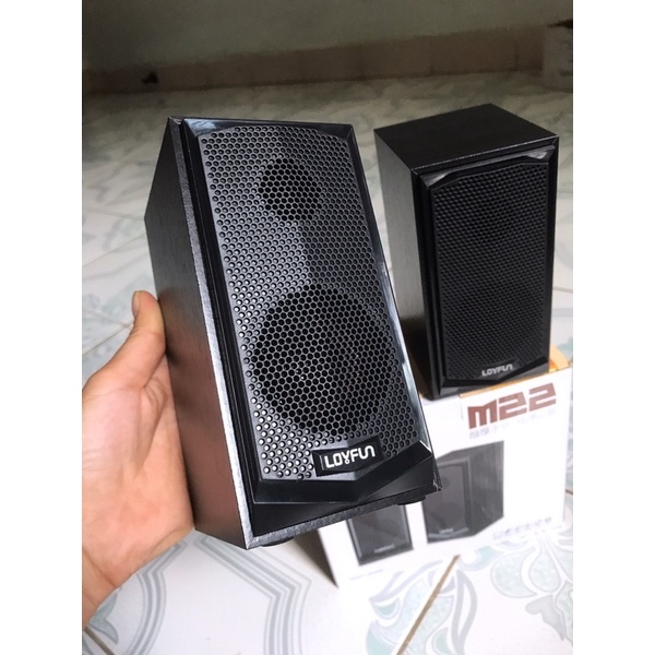 Bộ 2 Loa vi tính chuẩn 2.0 LeerFei D-091 vỏ gỗ, cho PC, Laptop, Điện thoại, âm thanh cực đỉnh, chân nguồn usb cổng 3.5.