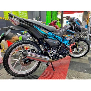 Tem Rời cao cấp Satria mẫu tem zin 2019 màu đen xanh xám