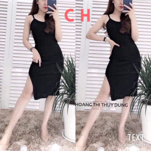 Váy 2 dây bodyChất bozip đanh ôm dáng bao đẹpGiá 46k/cHàng dài y ảnh m 7 mặc vẫn qua gối nhá